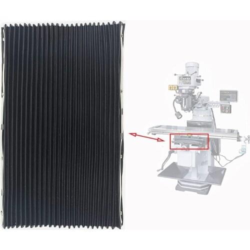 Practical Machine Black Rubber Accordion Pleats Shield Cover Milling Machine Part Suitable for 3# 4# 400x600mm