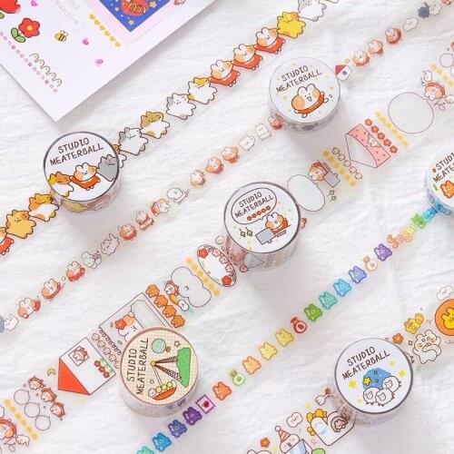 Sharkbang PET Transparent Cat Animal Scrapbooking Washi Adhesive Tape Planner Decorative DIY Tape Sticker Kawaii Stationery