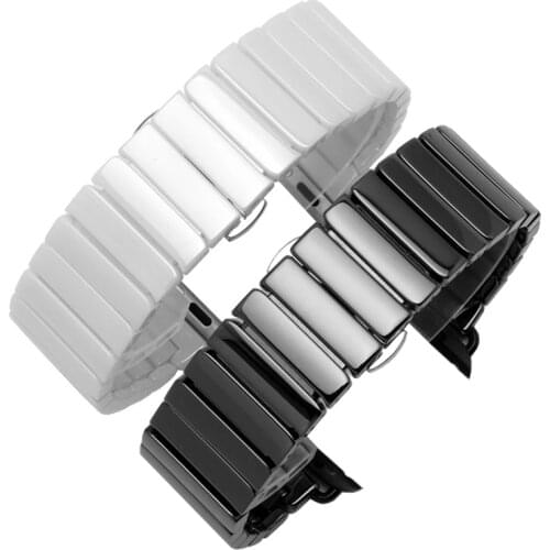 Ceramic Watch Strap for Apple Watch Band 40mm 44mm SE/6/5/4 Watch Bracelet Ceramic Watchbands for iWatch Series 5 4 3 42mm 38mm