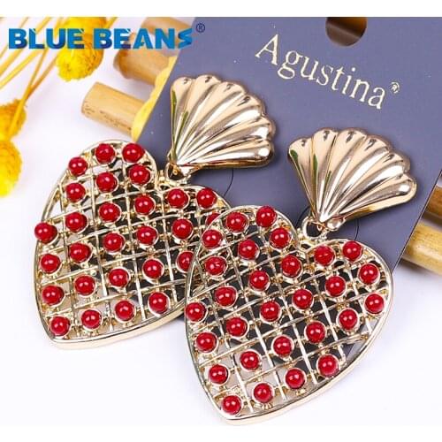 Heart earings fashion jewelry cute earrings dangle kpop drop earrings for women luxury gifts geometric Wedding party accessorie