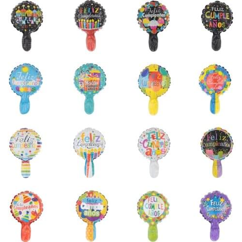 50pcs 6inch Spanish Birthday Balloons Feliz Cumpleanos Foil Balloons Happy Birthday Decoration Balloon Event Decoration Toys