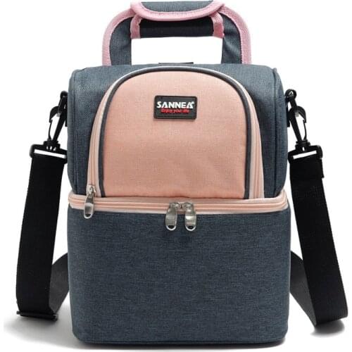 Mommy Cooler Bag Double-deck Multifunctional Waterproof Oxford Thermo Milk Food Thermal Bags