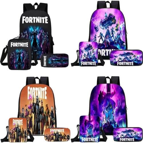 Fortnite Backpack School Capacity Waterproof Children Backpacks 3D Cartoon Schoolbags Kids Toys SchoolBag Supplies for Boys Gift
