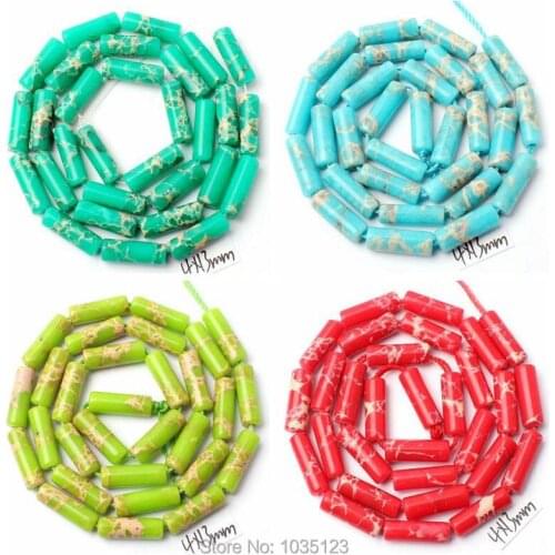 High Quality 4x13mm 4 Color Natural Crazy Lace Agates Column Shape DIY Loose Beads Strand 15" Creative Jewellery Making wj297