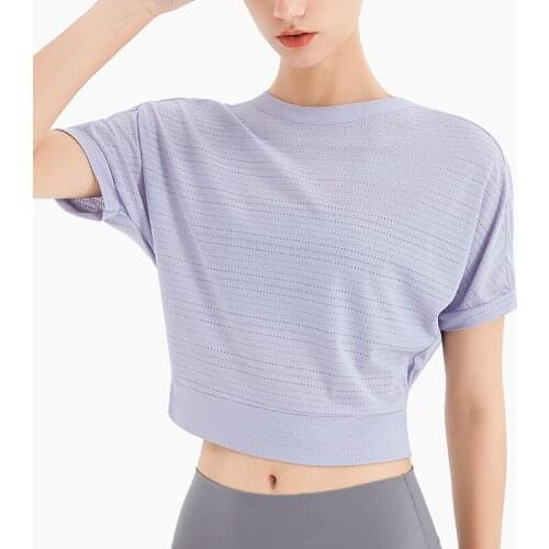 New Woman Sexy Back Sports Top Yoga Shirts Long-sleeved Breathable Gym Workout Running Top Fitness Clothes Sport T-Shirts