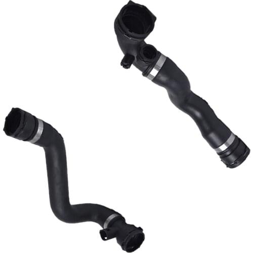 1 Pair Front/Upper and Front/Lower Right Radiator Coolant Water Hose Replacement for BMW E46 17127510952 11531436408