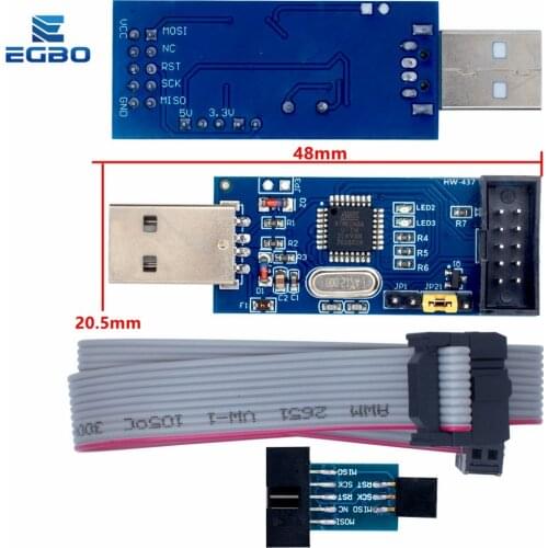 1PCS EGBO USBASP USBISP AVR Programmer USB ISP USB ASP ATMEGA8 ATMEGA128 Support Win7 64