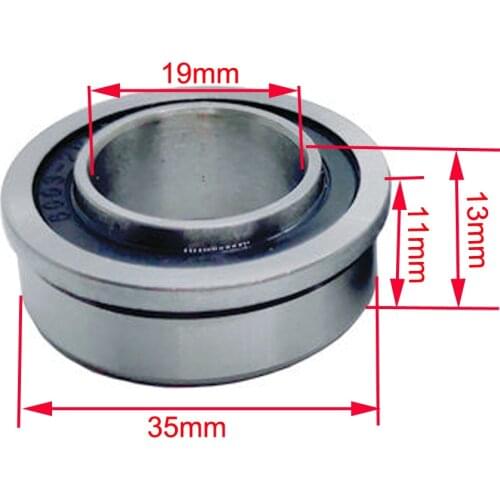 1pc F6003-19-2RS 19x35x11 19X35X11X13MM Flange ABEC-1 Miniature Deep Groove Garden Trolley Ball Sealed Wheelbarrow Bearing