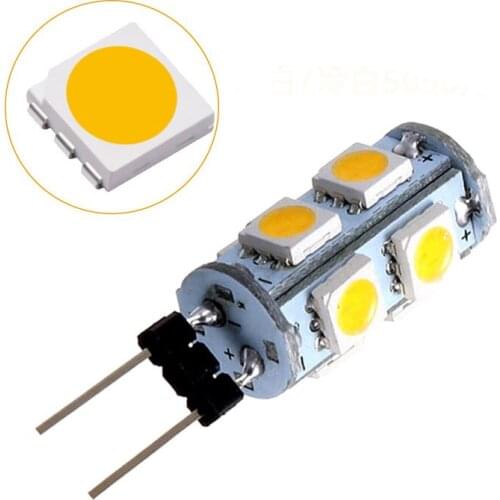 10Pcs/Lot Wholesale 1.8W 3500K 150-Lumen 9 SMD 5050 G4 Led 12V Warm White Light Bulb