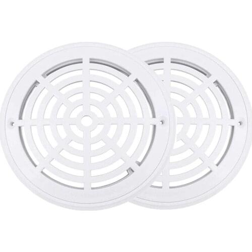 2 Pcs 8 Inch Swimming Pool Main Drain Cover Suitable For Ground Swimming Pool Accessories, Pool Drain Cover With Screws