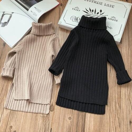 2020 Fashion Baby Girls Clothes Winter Autumn Kids Knitwear Children Solid Sweater