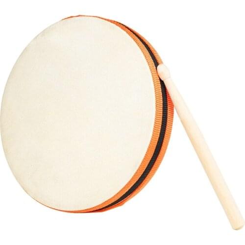 Tambourine Frame Drum Musical Instrument Suitable for Children Beginners Adult Drum Percussion Instrument Wooden Drum