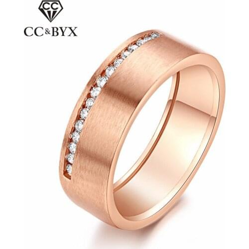 CC Rings For Women And Men Cubic Zirconia Drawing Process Ring Fashion Simple Jewelry Wedding Accessories Drop Shipping CC1564