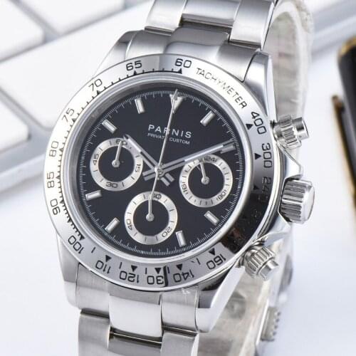 Mens Watches Automatic Without Chronograph 39mm Full Stainless Case Strap Sapphire Glass Waterproof Luminoous Watch Man Clock