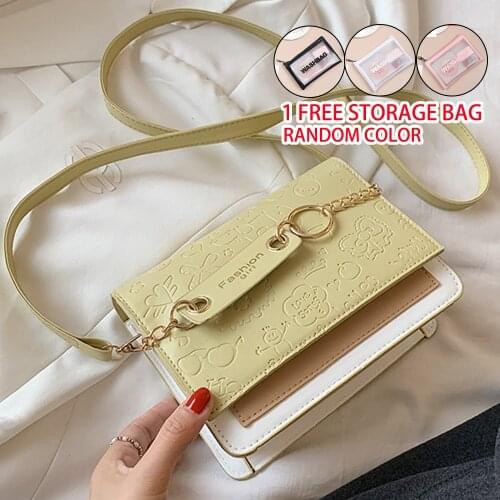 Ladies handbags PU leather shoulder handbags retro handbags all-match shoulder bags fashion clutches