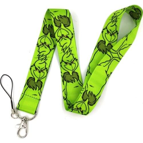 Dr seuss Christmas Cats Green Neck Strap Lanyards ID badge card holder keychain Mobile Phone Strap Gift Ribbon webbing