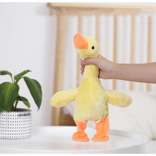 Electronic Walking Yellow Duck Pet Musical Animal Toy Soft Plush, Dancing And