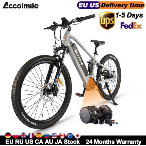 Best Electric Bike 2021 e Bike 48V 750W BaFang Mid Motor Bicycle Mens Mountain Bike E-bike 27.5inch Bicycle Shock Absorption
