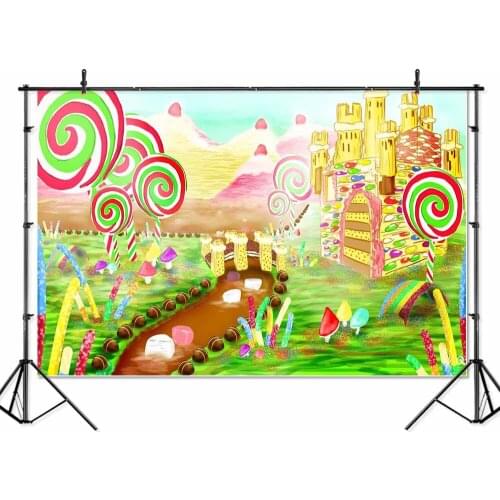 Thin vinyl sweet candy childBirthday Party baby showerBanner BackgroundsPrinted Professional Indoor Photographic studio Backdrop