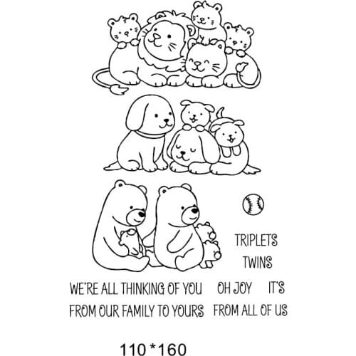 Little lion background 1 Transparent Clear Stamp for DIY scrapbooking seal Card Making C66