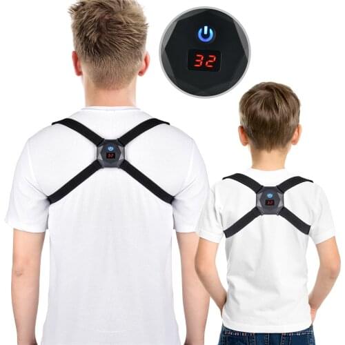 Intelligent Induction Posture Corrector Body Posture Trainer Smart Motion Sensing Upper Back Shoulder Brace Clavicle Chest Back