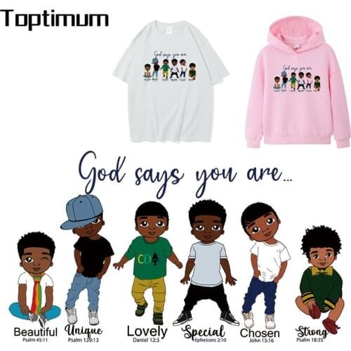 Cool Boys Patches Stickers for Kids Iron on Transfers for Clothes T-shirt Heat Transfer DIY Accessory Appliques Vinyl Transfer