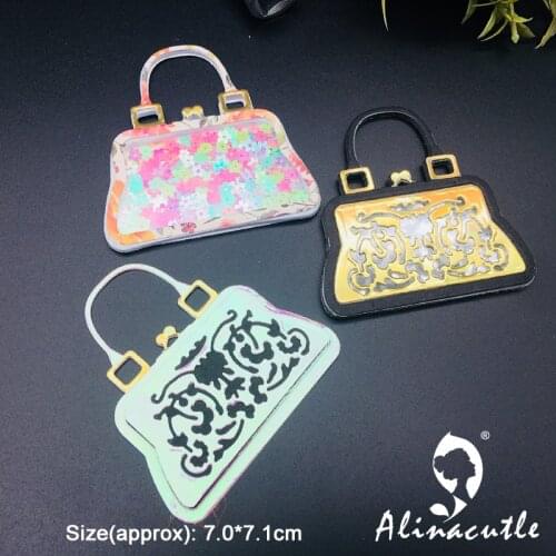 Metal Cutting Die Lady handbag Cut Scrapbooking Paper craft album Handmade Card Stencil Cutter Punch Alinacutle