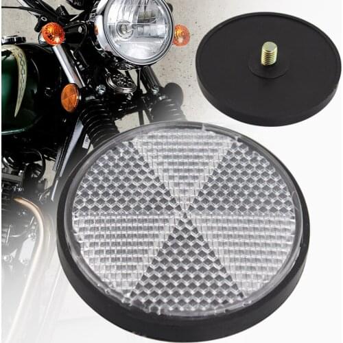 Motorcycle Round Clear Front Reflector Safety Mark Decal Sticker For Harley For ATV Bikes Dirt Scooter Cafe Racer Scrambler