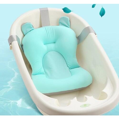 Cartoon Portable Baby Shower Bath Tub Pad Non-Slip Bathtub Mat Newborn Safety Security Bath Support Cushion Foldable Soft Pillow