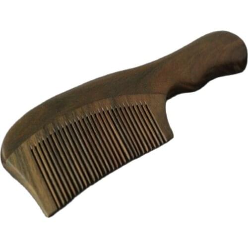 Natural green sandalwood anti-static comb massage