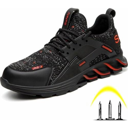 Indestructible Steel Toe Shoes Work Safety Shoes for Men Puncture-Proof Boots Light Breathable Sneakers Dropshipping