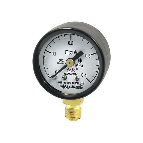 Y-40 M10*1 10mm Male Threaded 1.6" Dia 0-0.4 MPa Pneumatic Air Gas Pressure Gauge