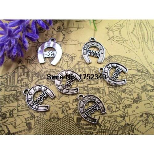 25pcs--Horse Shoe Charms,Antique tibetan silver Lucky HorseShoe Pendants,Good Luck, Horse, Jewelry Making 18x14mm