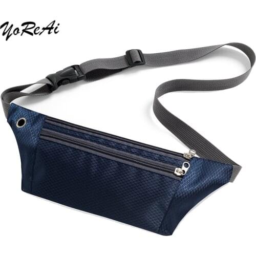 YoReAi Waterproof Bum Bag Waist Fanny Pack Men Chest Belt Bags Shoulder Pack Murse Lady Usb Hole Pouch Travel Hip Belly Belt Bag