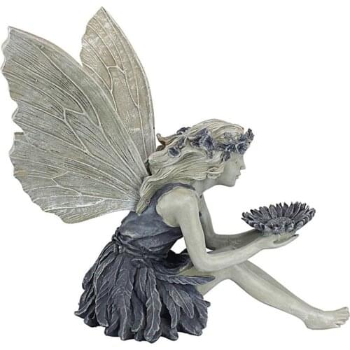 Garden Sitting Fairy Statue Garden Ornament Resin Craft Landscaping Yard Decoration Garden Statue Outdoor Indoor Figurine