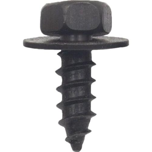 100Pcs M6 Cross Screw Head Round Washer Fits Car Fender Bumper Rivet Metal Self-tapping Screws