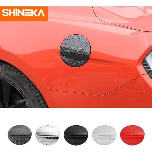 SHINEKA ABS Car Exterior Fuel Tank Cap Trim Cover Decoration Stickers Accessories for Ford Mustang 2015+ Car Styling