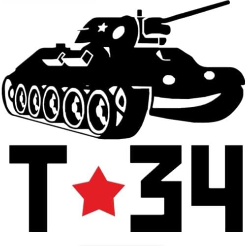 SZWL Tank T-34 Ussr Victory Day Car Stickers Waterproof Cover Scratch Vinyl Decals Automobile Accessories Decoration,15cm*15cm