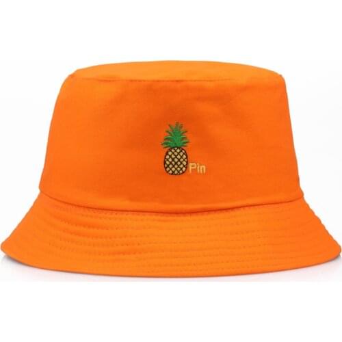 Bucket Hat Men Women Summer Bucket Cap Banana Pineapple Print Yellow Hat Bob Hat Hip Hop Fishing Fisherman Hat