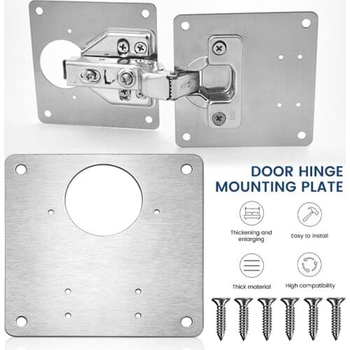 Furniture Hardware Accessories Hinge Repair Plate Rust Resistant Stainless For Cabinet Furniture Drawer Window Stainless Steel