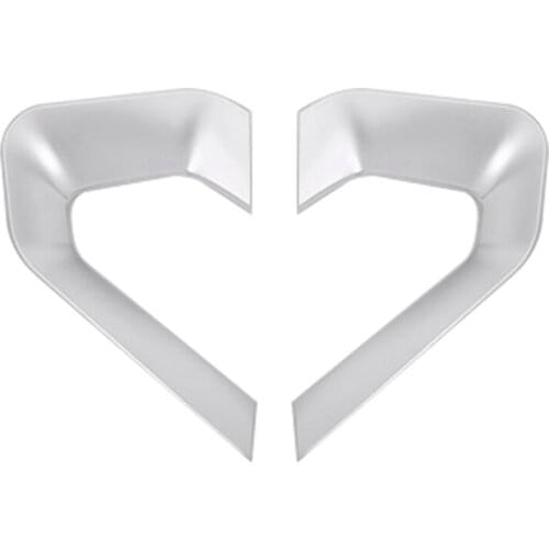 1 Pair Central Decoration U Shape Frame Cover Trim Silver Fit for Land Rover Range Rover Evoque 2012-2016 2017 2018