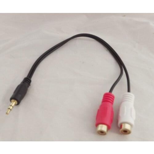 10pcs Gold 3.5mm 1/8" Stereo Male Mini Plug To 2 Female RCA Jack Adapter Audio Y Cable 25cm