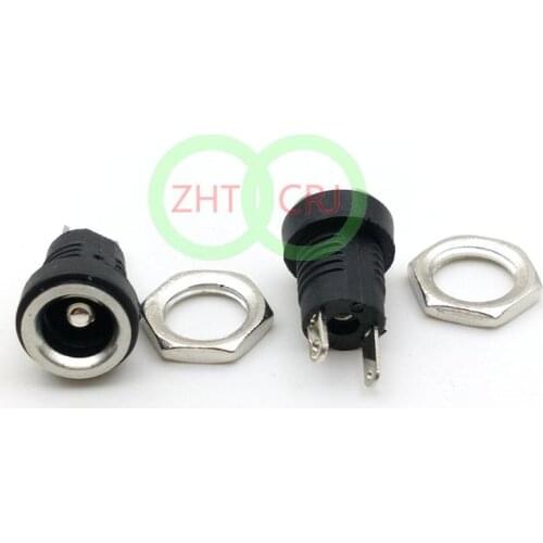 100pcs Copper 5.5mm X 2.1mm DC Socket Power Charger Plug Panel