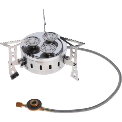 2600W Outdoor Hiking Gas Stove Cooking Equipment Propane Burner Camping Heater Portable Durable with Storage Bag