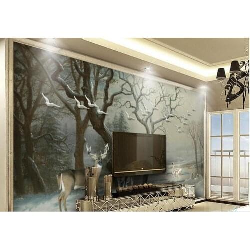 3D wallpaper 2019 for home walls Idyllic landscape Living room bedroom wall paper tv wallpaper roll size