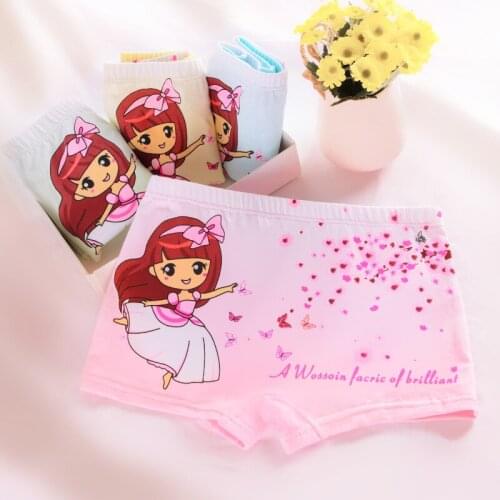 5pcs Girls Cartoon Brief Children Cotton Princess Underwear Cute Printing Panties Kids Short Panties Girl Underpants Briefs