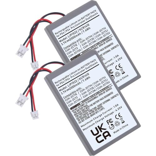 2x Battery for Sony Gamepad PS4 Battery DualShock4 V1 Bluetooth Wireless Controller Rechargeable Batteries CUH-ZCT1E CUH-ZCT1U