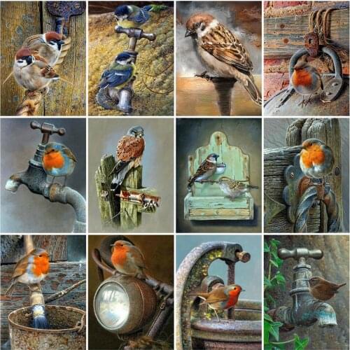 Huacan 5D Diamond Painting New Bird Diamond Mosaic Animals Beads Embroidery Paintings For Interior Handicraft Home Decoration