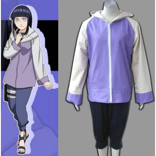 Anime Naruto Shippuden Cosplay Hinata Hyuga Cosplay Costume Wigs Women Uniform Sportswear Jacket Hoodies Naruto Cosplay Costumes