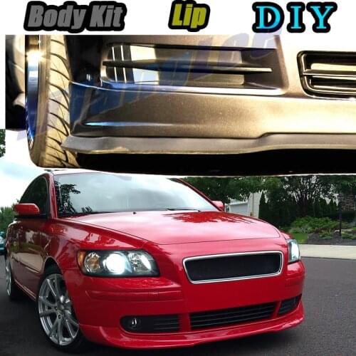 Car Bumper Lip Front Spoiler Skirt Deflector For Volvo S40 S40L Tune Car Modified Body Kit VIP Hella Flush Lips